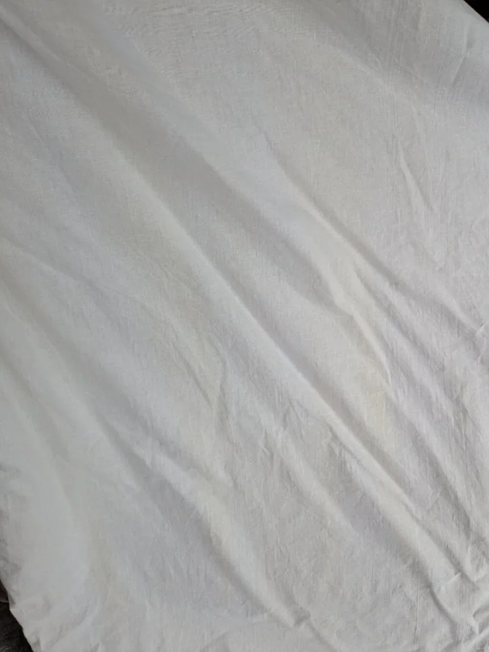 Pair of Pottery Barn Gold Silk Dupioni Lined Curtain Panels Flawed Marked 50x96